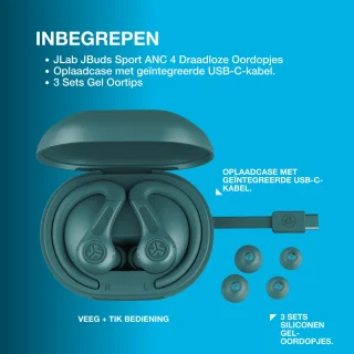 JLAB JBuds Sport ANC 4 Draadloze Oordopjes Groen