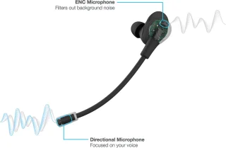 JLab Work Buds Draadloze Bluetooth Oordopjes met Boommicrofoon