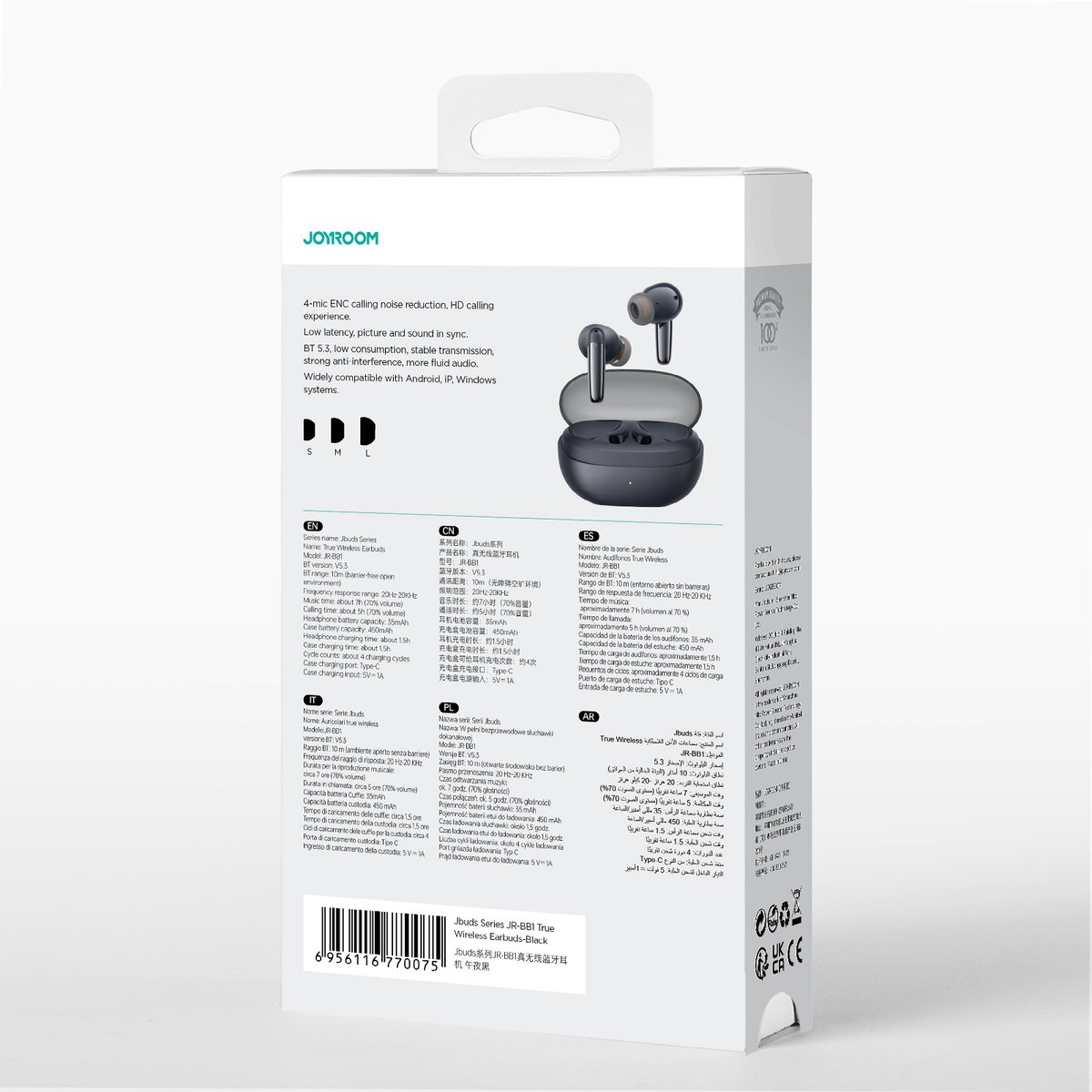 Joyroom Jbuds True Wireless In-Ear Zwart