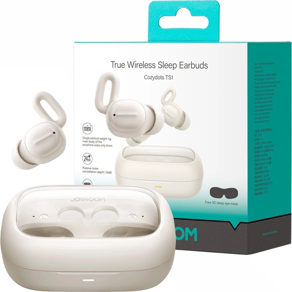 Joyroom JR-TS1 Cozydots Series draadloze Bluetooth hoofdtelefoon wit