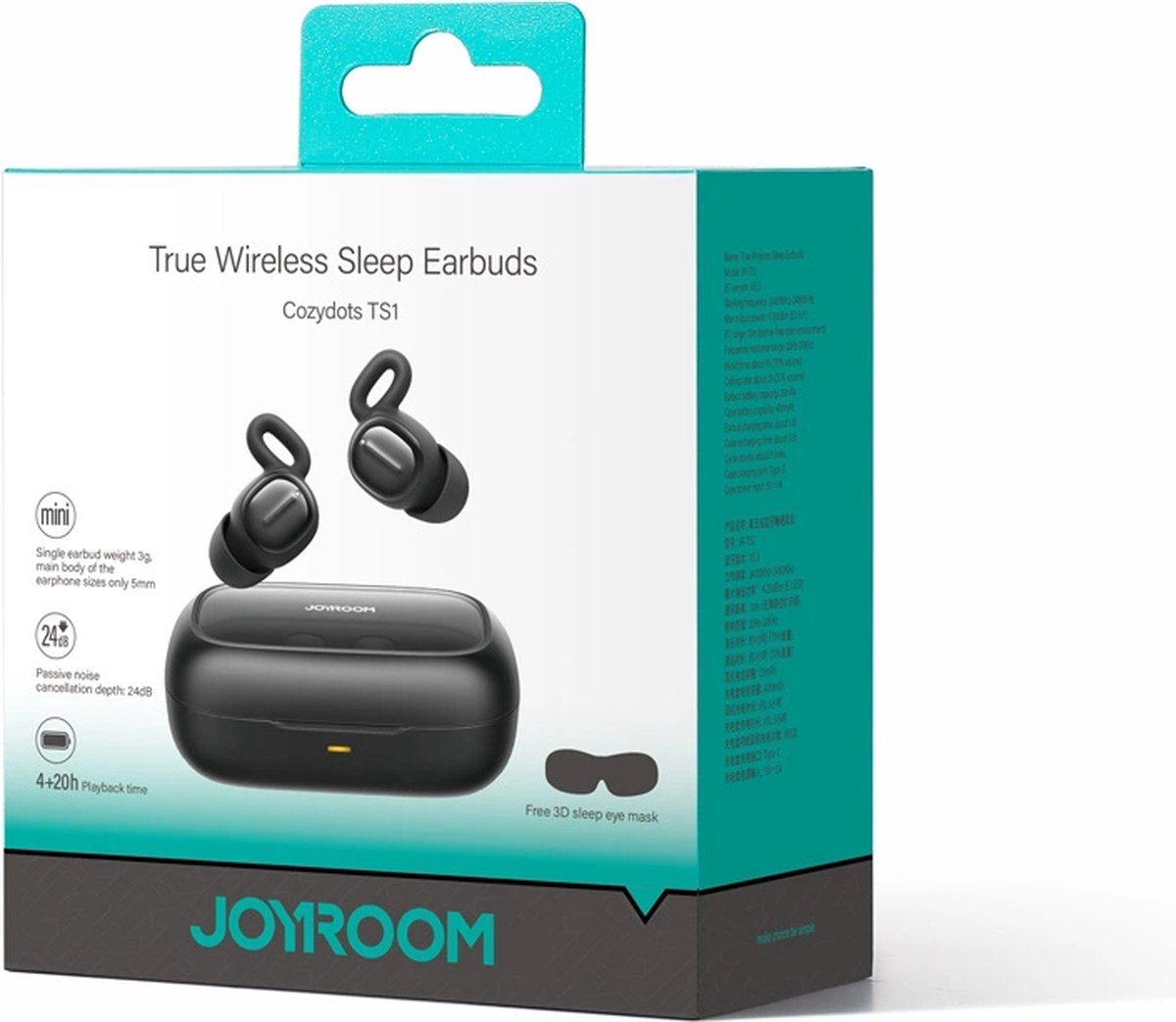 Joyroom JR-TS1 Cozydots TWS draadloze hoofdtelefoon zwart