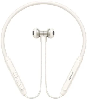 Comfortabele neckband met sterke batterij: Joyroom Neckband oordopjes (Beige)