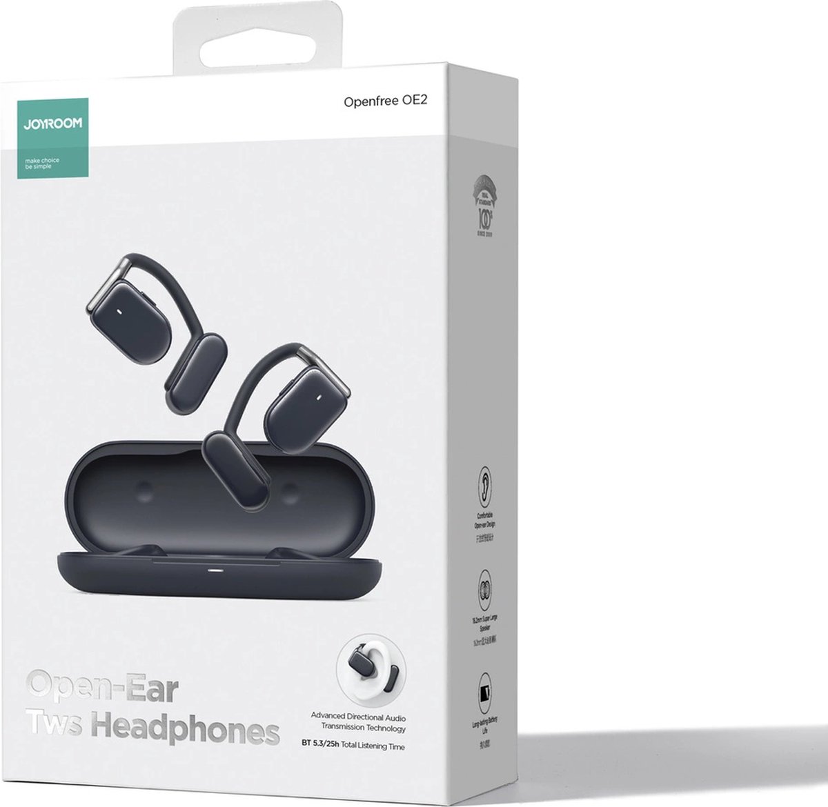 Joyroom Open Ear Draadloze Bone Conduction Oordopjes Donkerblauw
