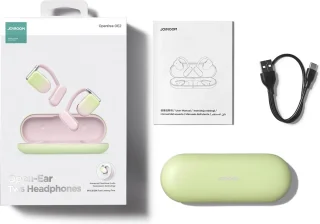 Joyroom Open Ear draadloze bone conduction oordopjes roze