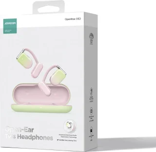 Joyroom Open Ear draadloze bone conduction oordopjes roze