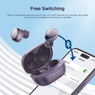 Joyroom Wireless Pro Bluetooth Oordopjes Paars