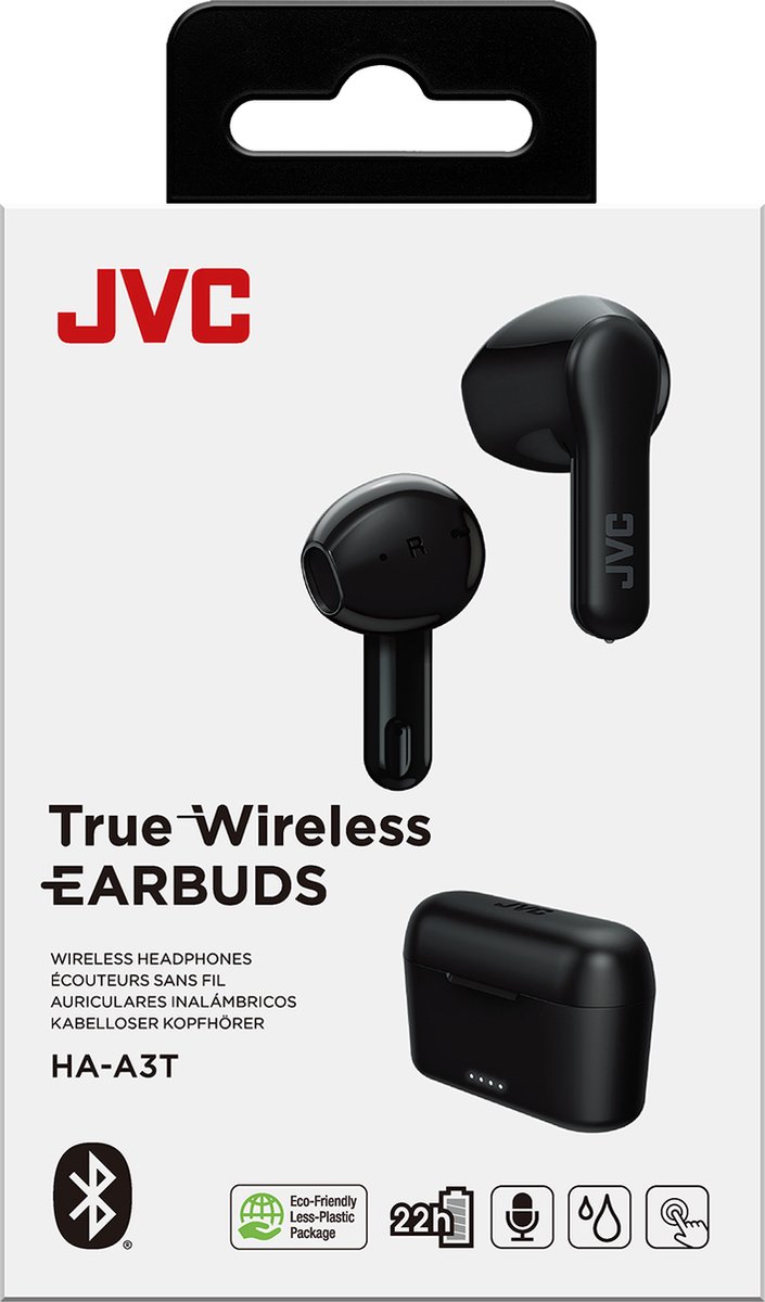 JVC HA-A3T-B True Wireless oordopjes zwart