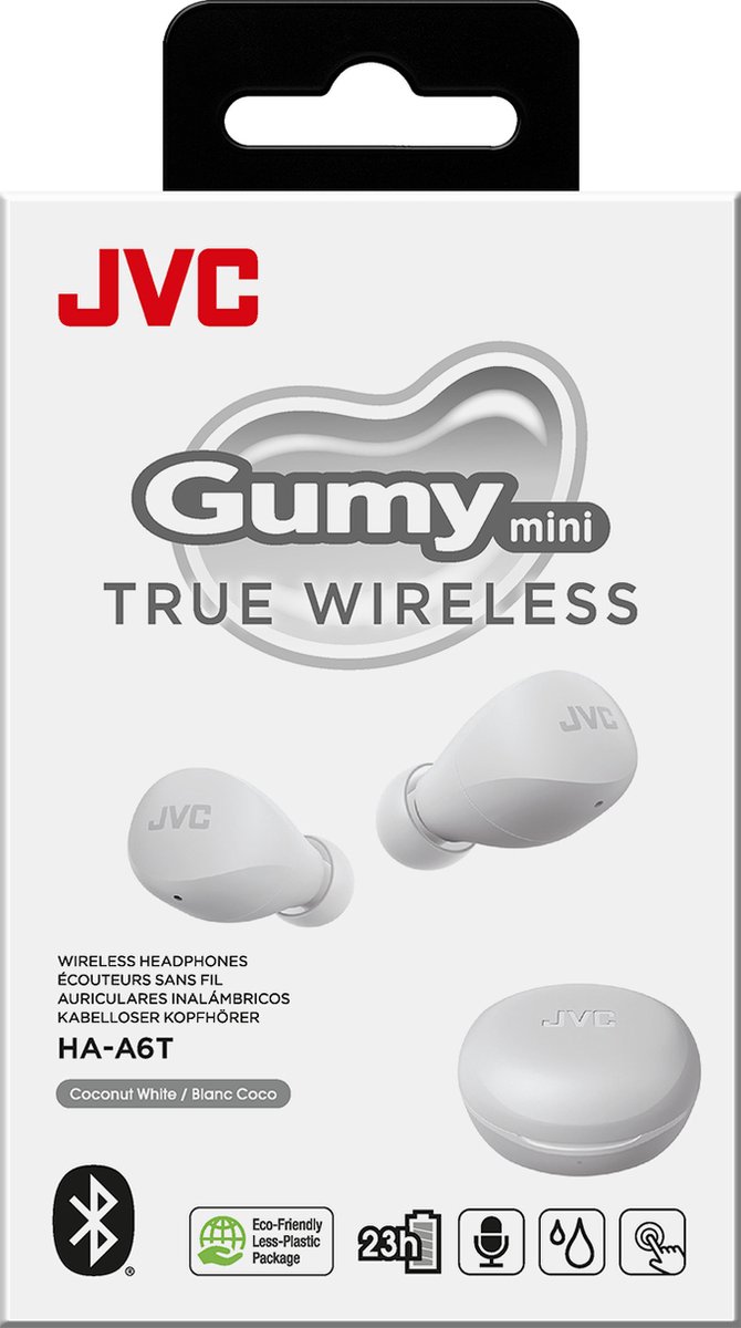 JVC HA-A6T Gumy Mini True Wireless Oordopjes Wit