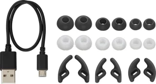 JVC HA-AE1W Draadloze Sport Oordopjes Zwart