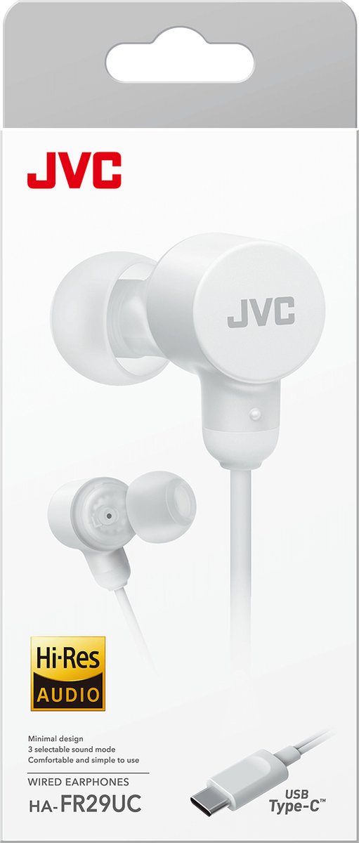 JVC HA-FR29UC-W In-Ear USB-C Oordopjes Wit