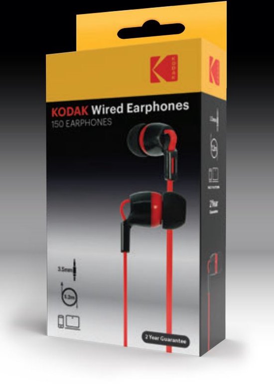 Kodak 150 Wired Earphones — eenvoudige kwaliteit met een opvallend design