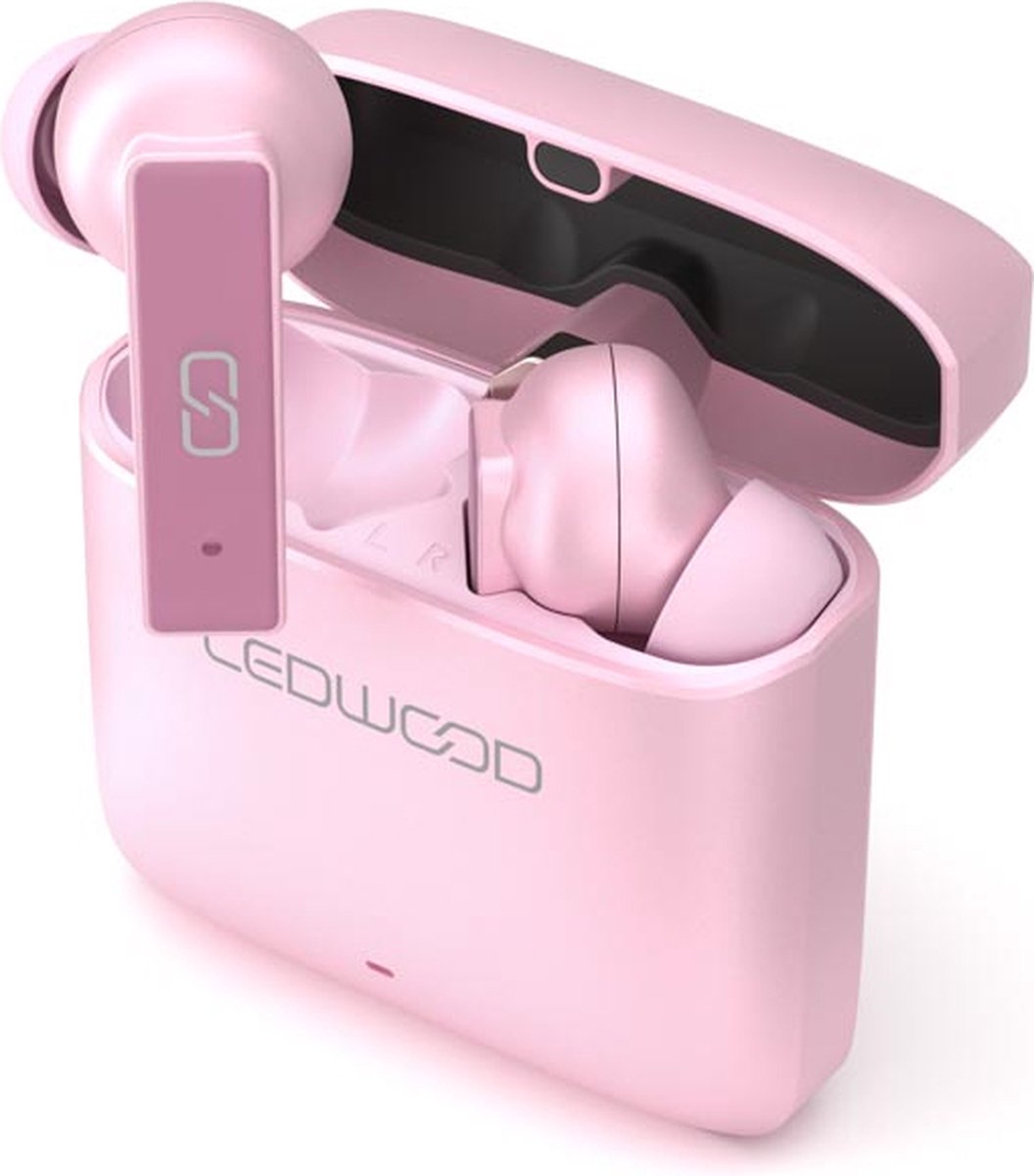 LEDWOOD TITAN S20 TWS in-ear oordopjes roze