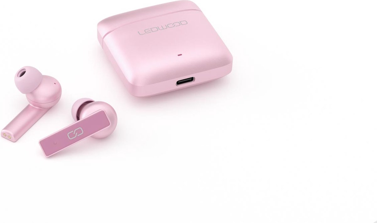 LEDWOOD TITAN S20 TWS in-ear oordopjes roze