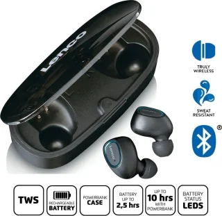 Lenco EPB-410BK Bluetooth TWS Earphones Zwart