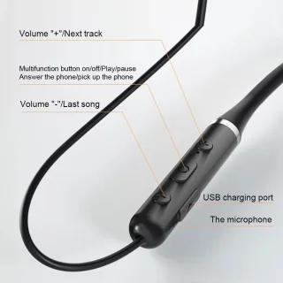 Lenovo HE05 Draadloze Bluetooth Nekband Headset Zwart