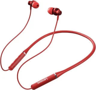 Lenovo HE05 draadloze in-ear hoofdtelefoon rood