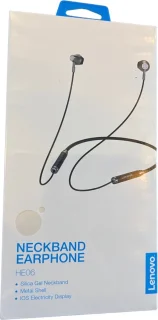 Lenovo HE06 draadloze Bluetooth in-ear hoofdtelefoon zwart