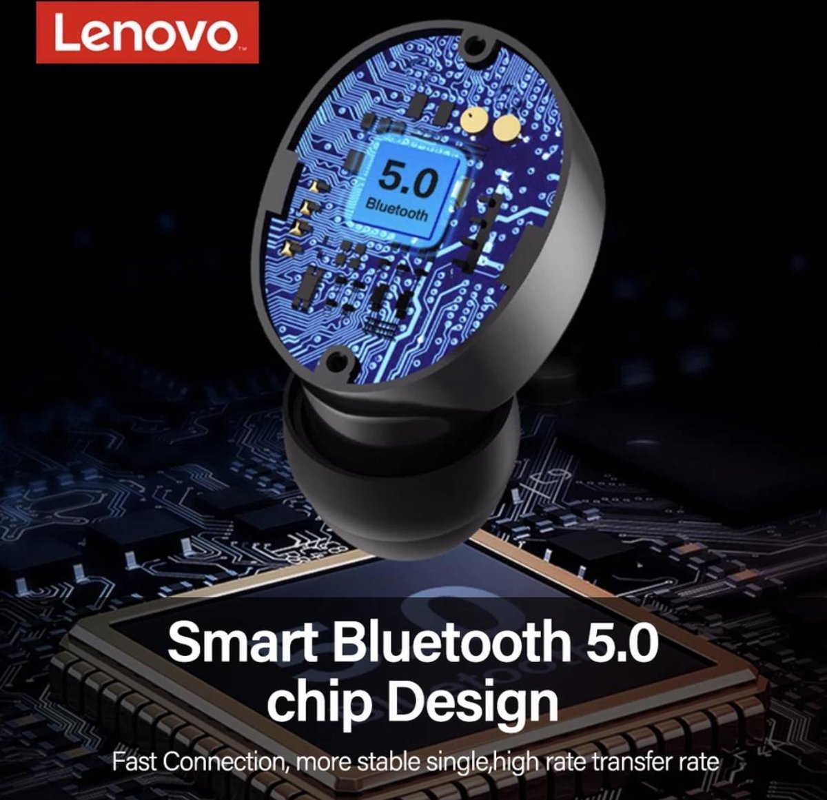 Lenovo HT18 Draadloze TWS Bluetooth Headset Wit
