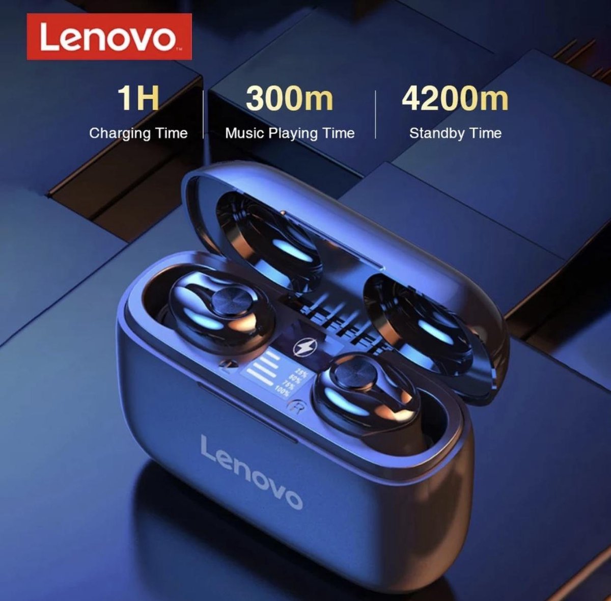 Lenovo HT18 Draadloze TWS Bluetooth Headset Wit