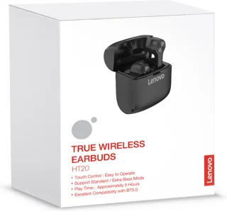 Lenovo HT20 True Wireless Earbuds Zwart