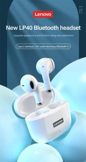 Lenovo LP 40 Bluetooth Draadloze Oordopjes Zwart