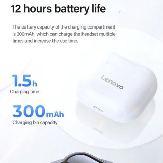 Lenovo LP 40 Bluetooth Draadloze Oordopjes Zwart