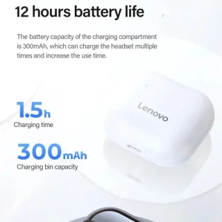 Lenovo LP 40 Bluetooth Draadloze Oordopjes Zwart