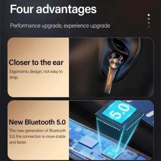 Lenovo QT81 Draadloze Bluetooth Oordopjes Zwart 2021