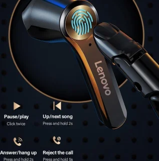 Lenovo QT81 Draadloze Bluetooth Oordopjes Zwart 2021