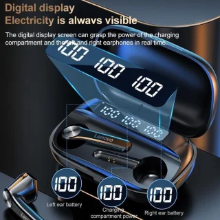 Lenovo QT81 Draadloze Bluetooth Oordopjes Zwart 2021