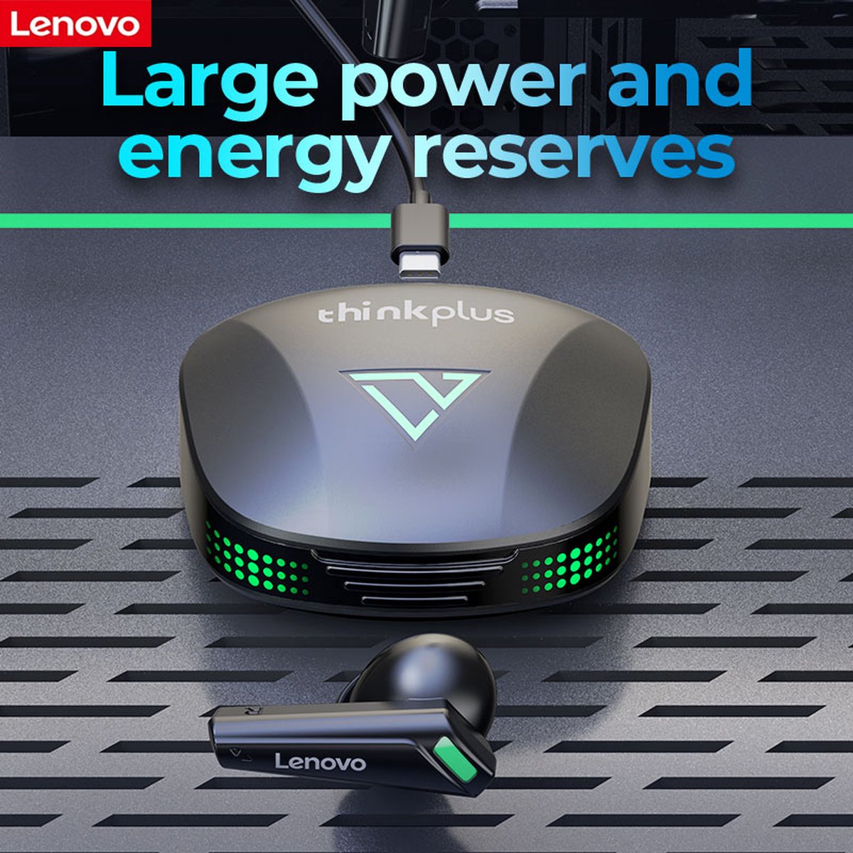 Lenovo ThinkPlus XT85II Draadloze Oordopjes Zwart