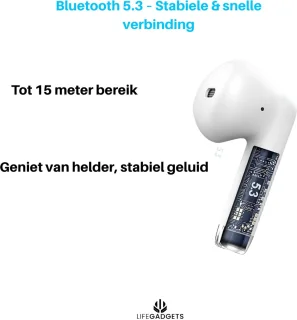 Lifegadgets 55-B Draadloze Oordopjes Wit