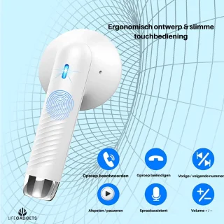Lifegadgets 55-B Draadloze Oordopjes Wit