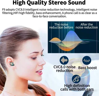 M10 Draadloze Bluetooth 5.1 Oordopjes Zwart