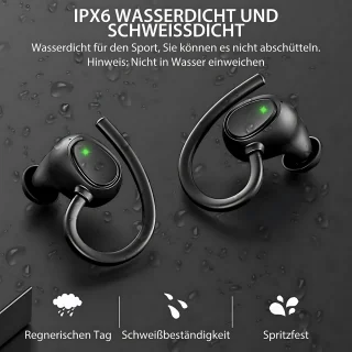 Manike USAMS EM20 Draadloze Earhook Oordopjes Zwart