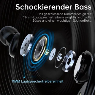 Manike USAMS EM20 Draadloze Earhook Oordopjes Zwart