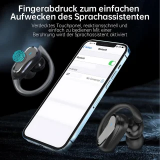 Manike USAMS EM20 Draadloze Earhook Oordopjes Zwart