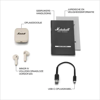 Marshall Minor IV Draadloze Hoofdtelefoon Cream