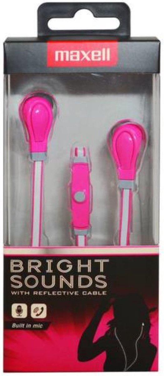 De Maxell Bright Sounds Microfoon met Reflectiekabel Roze in één oogopslag