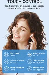 MG 90W Draadloze Oordopjes Wit