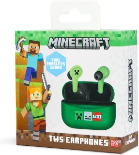 Minecraft TWS Bluetooth Draadloze Oordopjes met Oplaadcase