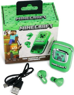 Minecraft TWS Bluetooth Oordopjes met Oplaadcase