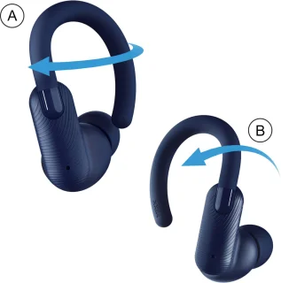 MIXX StreamBuds Sports Charge 2 Draadloze Oordopjes Blauw