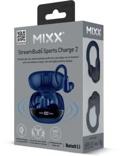 MIXX StreamBuds Sports Charge 2 Draadloze Oordopjes Blauw