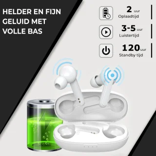 Mobstore EarBuds XY-7 Wit Bluetooth Draadloze Oordopjes