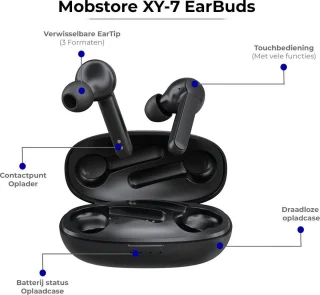 Mobstore EarBuds XY-7 Zwart draadloos