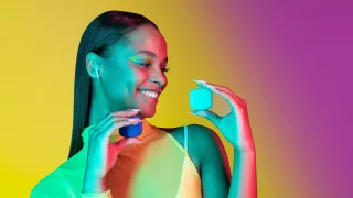 Music Sound Swag Draadloze In-ear Bluetooth Headset Blauw