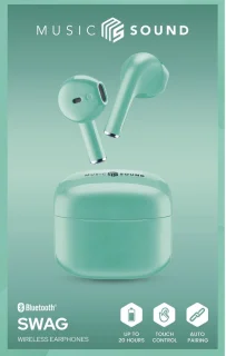 Music Sound Swag Draadloze In-ear Bluetooth Headset Groen