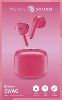Music Sound Swag Draadloze In-ear Bluetooth Headset Roze