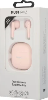 Musthavz True Wireless Earphone Lite Earbuds - Draadloze Oordopjes - Wireless Bluetooth Earphones - Oortjes geschikt voor Apple en Android - Roze/Pink